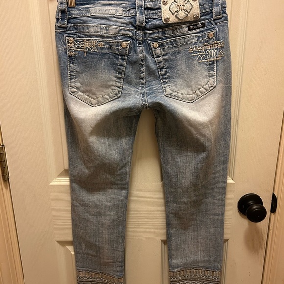 Miss Me Embellished Ankle Signature Cuffed Skinny Jeans Sz 27 - Picture 7 of 13